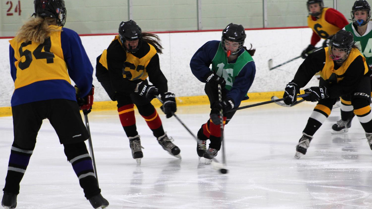 Hockey Players playing in a game