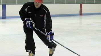 Hockey Player About to do a Wrist Shot