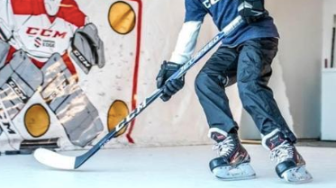 Player practicing on Synthetic Ice
