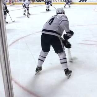 elite player stickhandling before game