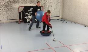 Hockey Training Drill using a Bosu Ball