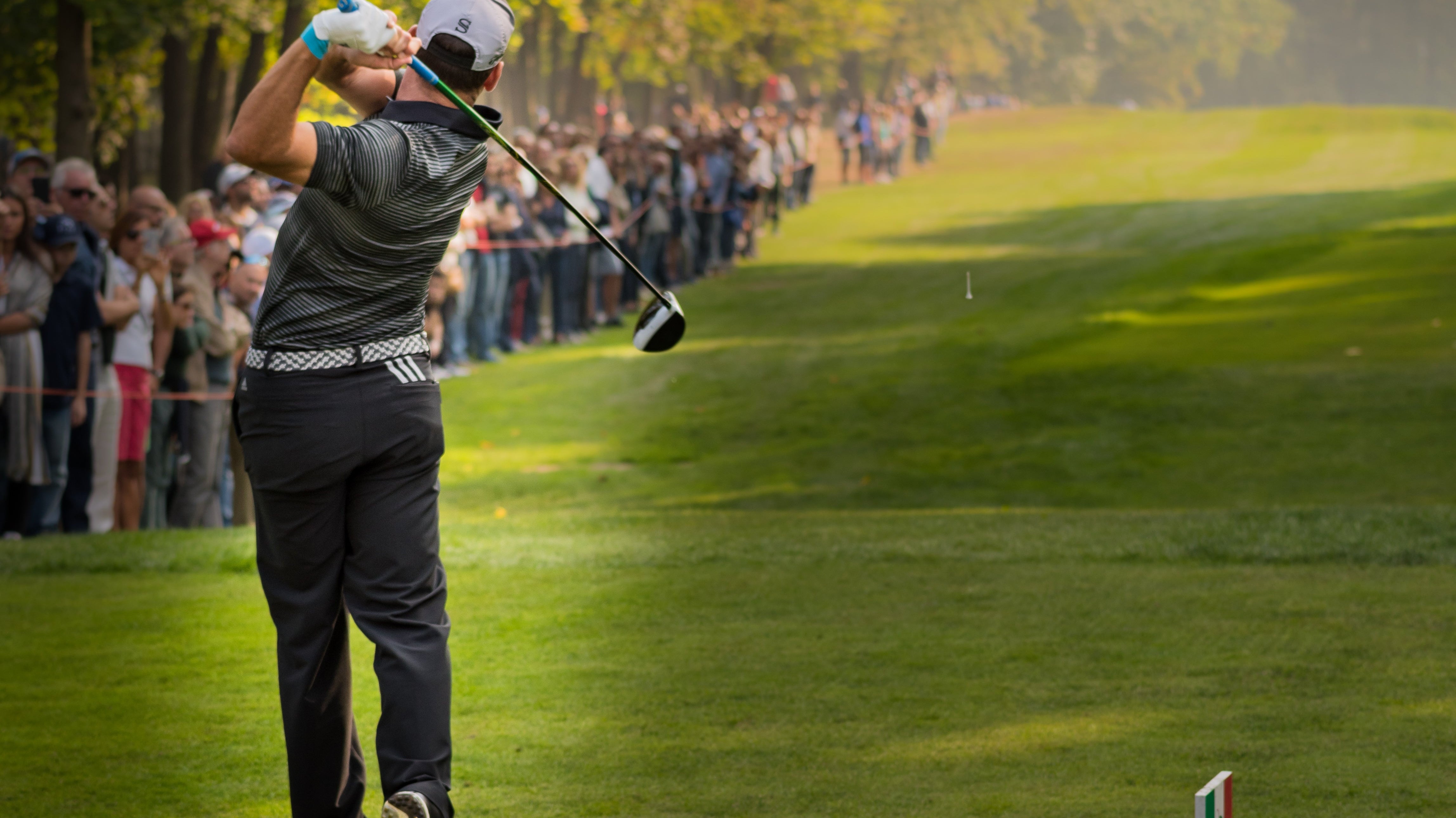 Professional golfer at major tournament