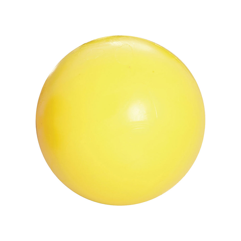 close up of a yellow speed stickhandling ball by snipers edge hockey