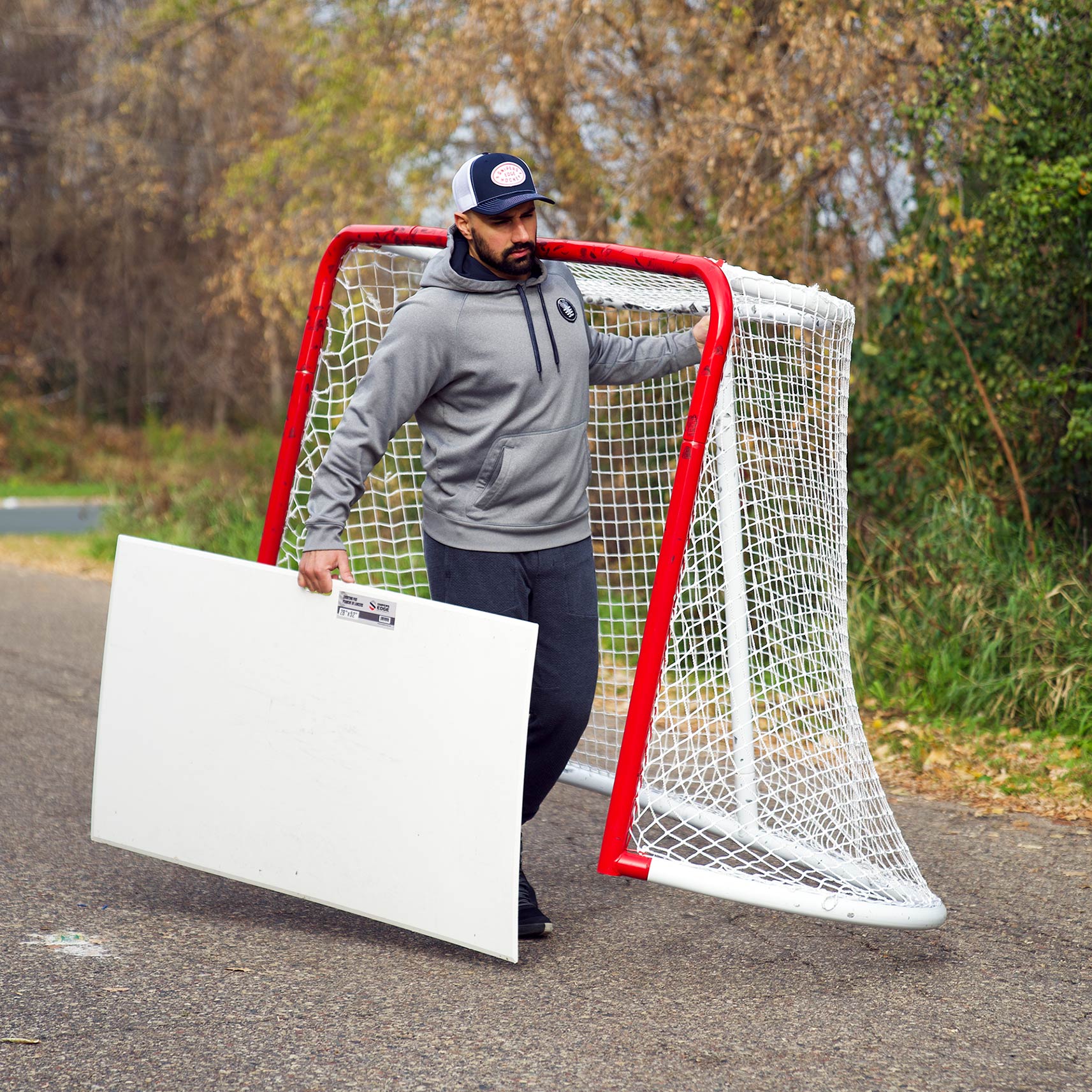 Easy to carry. The Snipers Edge Backyard Goal