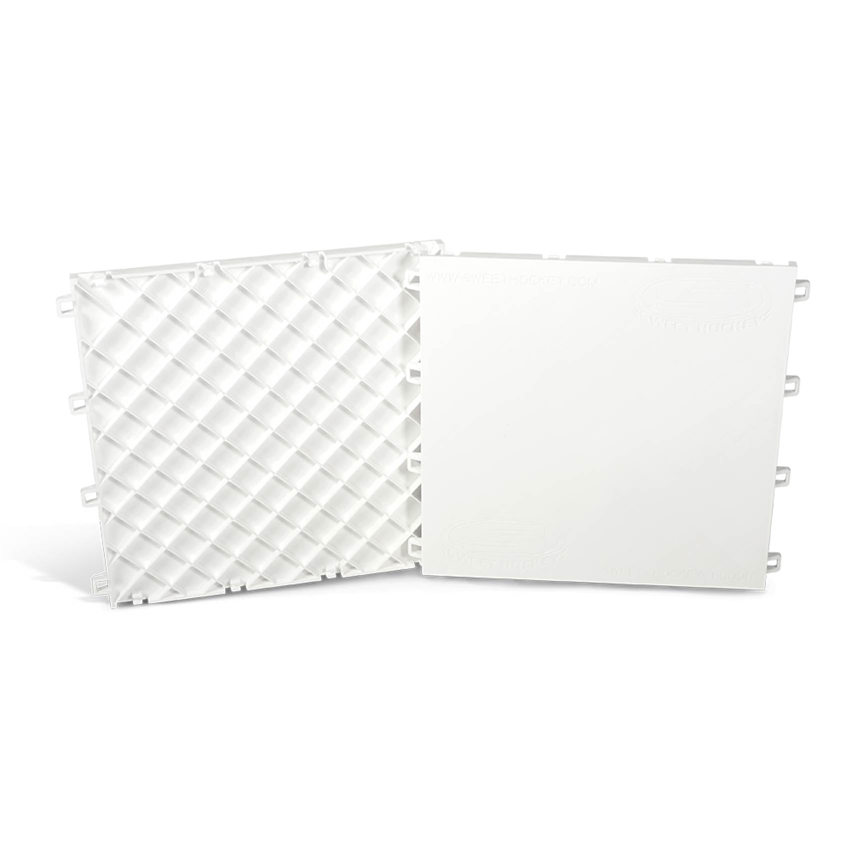 White slick tiles