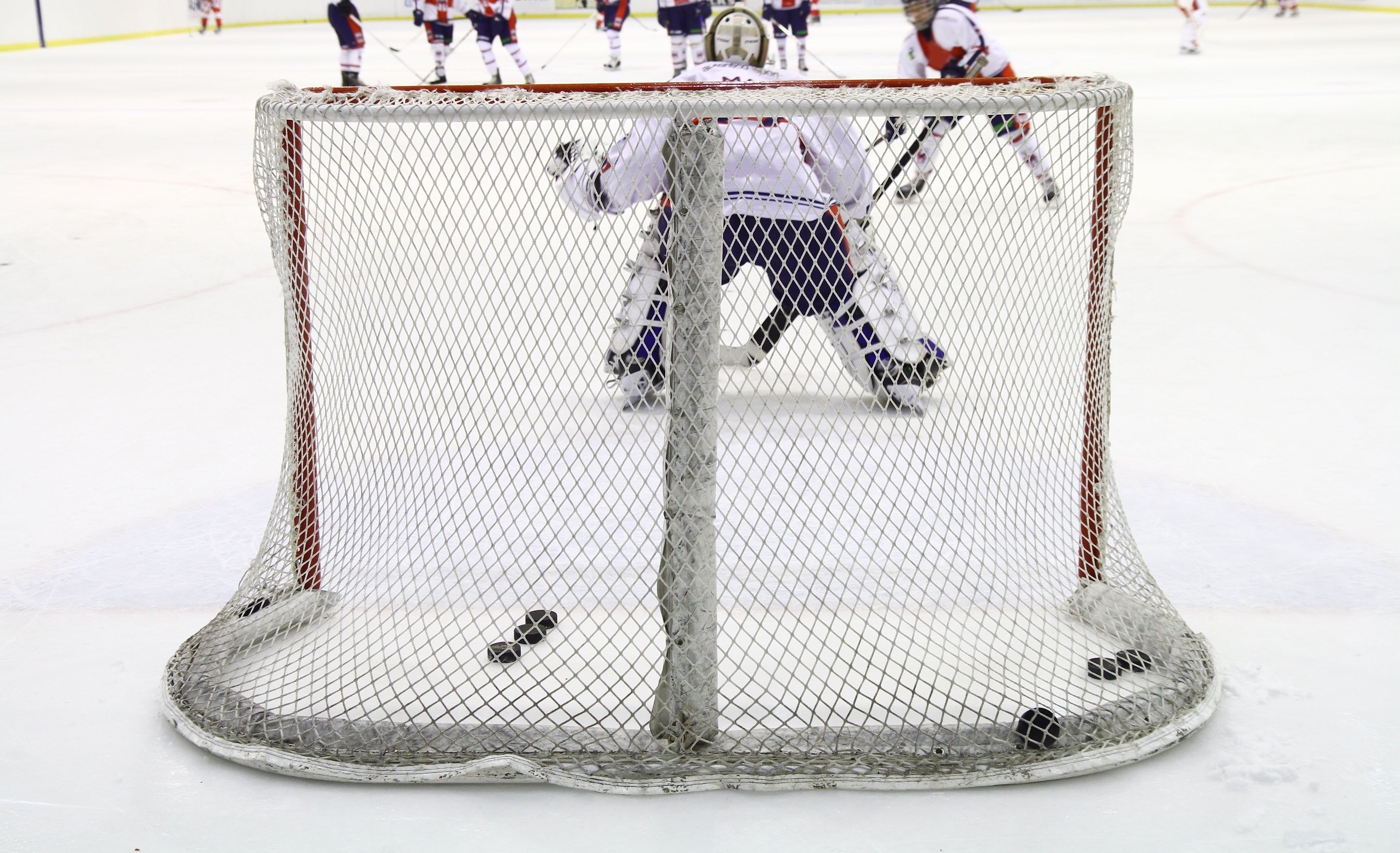 Hockey team warmups