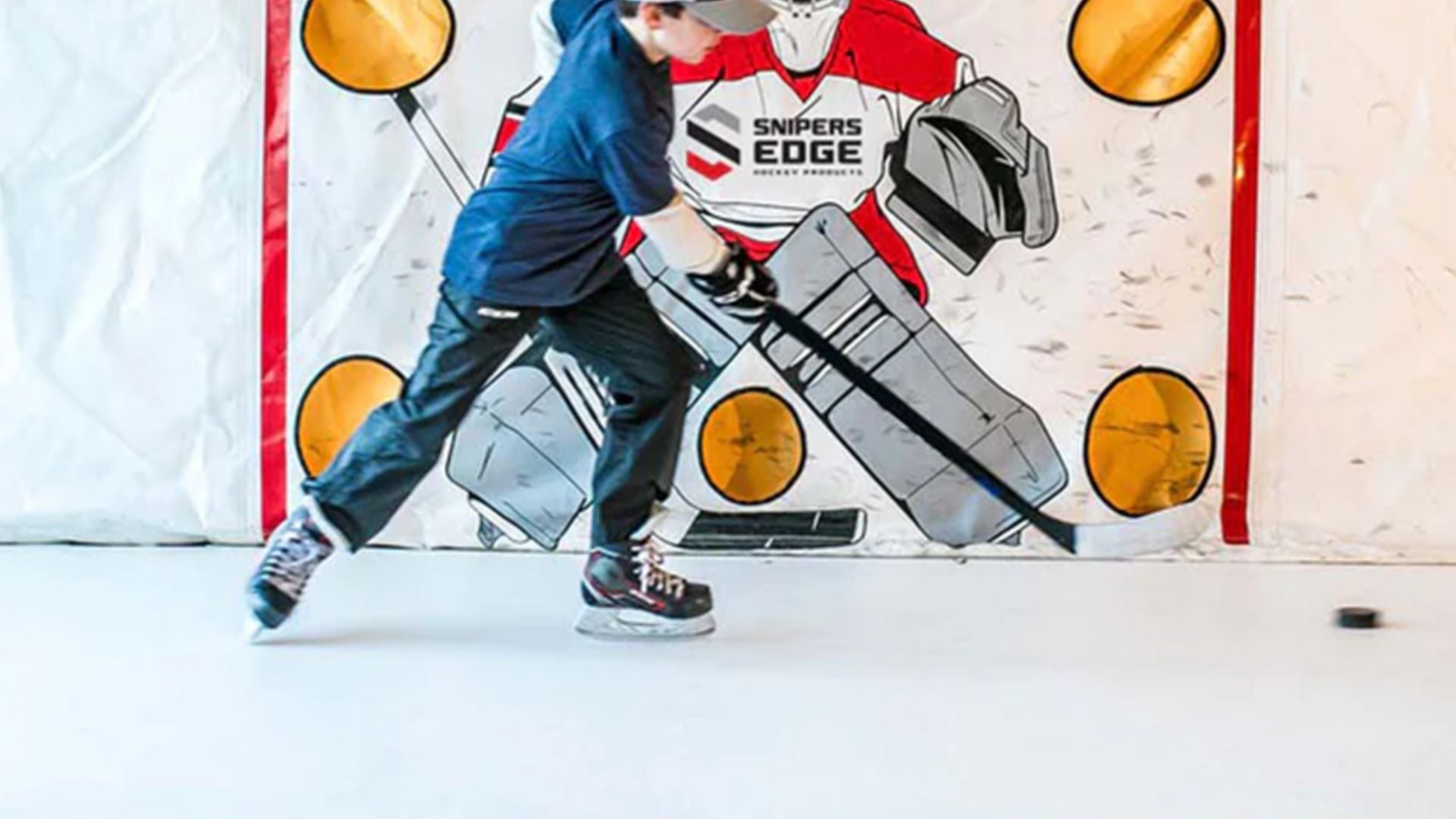 Hockey Player Training on Synthetic Ice