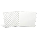 White slick tiles
